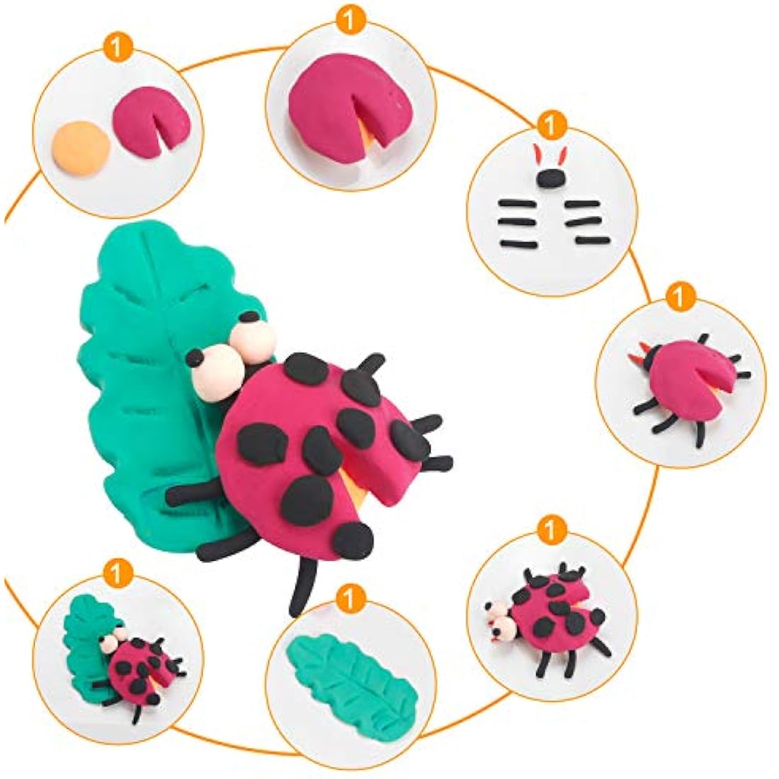 iFergoo Air Dry Clay, 50 Colours Modelling Clay for Kids, Safe and No-Toxic Modeling Clay & Dough, Soft & Stretchable DIY Magic Clay with Tools, Children Boys Girls Toys