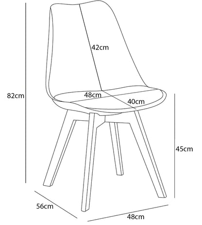 RED HERON Velvet Upholstered Dining Chair with Solid Beech Wood Legs for Mid Century Modern Dining Room Living Room Bedroom Kitchen & Lounge