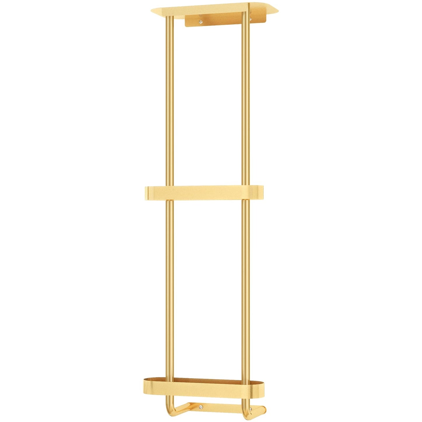 STWWO Bathroom Towel Racks with Shower Organizer with Metal Shelf, 36.4 Inch Bathroom Towel Storage, Wall Mounted, Gold