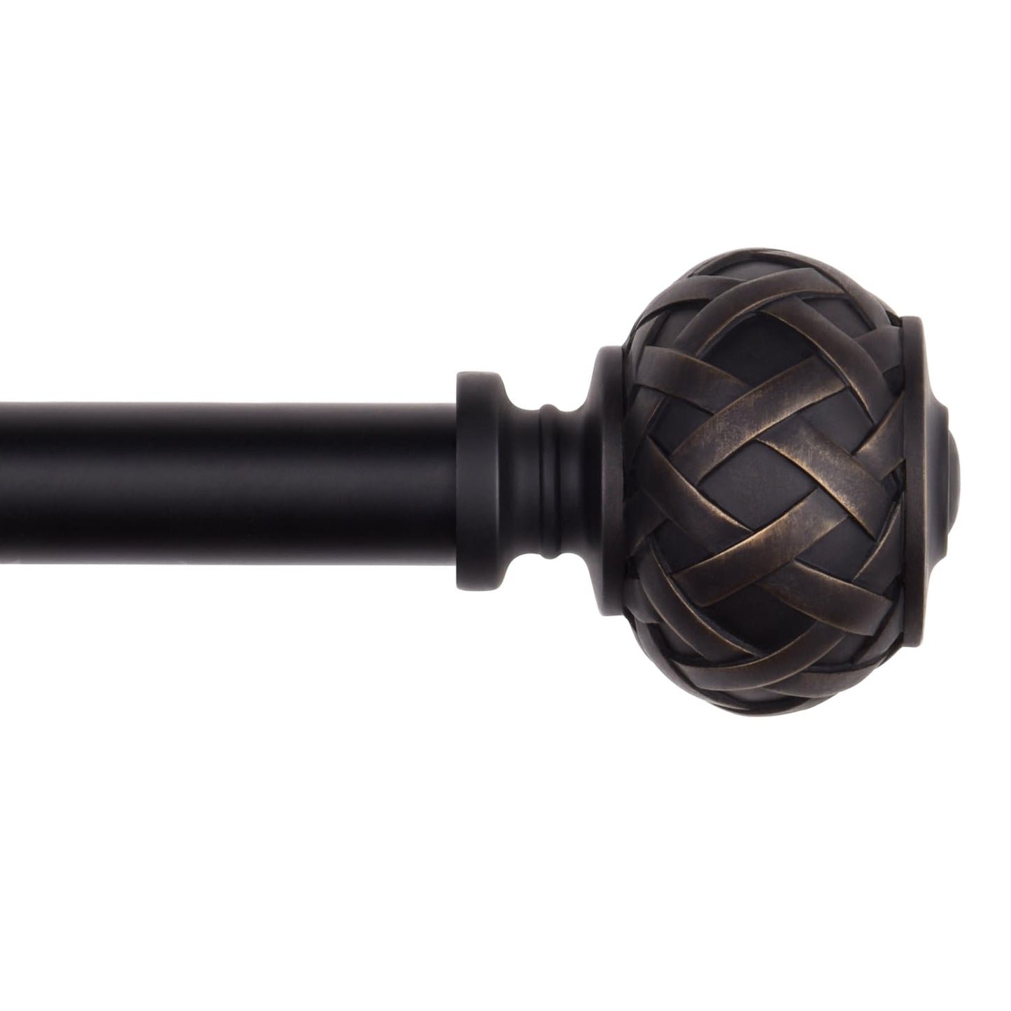 SZXIMU Curtain Pole for Windows 182-365 cm (72 to 144 Inches), Extendable Curtain Rod for Eyelet Curtains Drapery Rod with Netted Texture