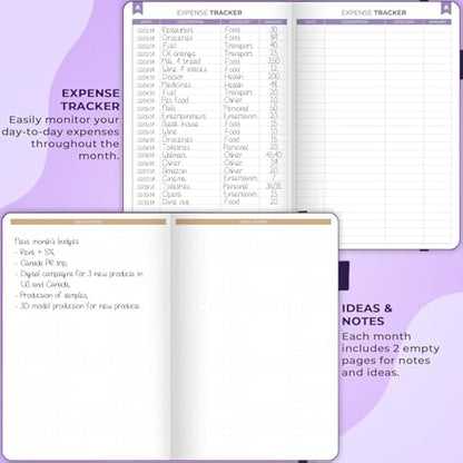 Clever Fox Budget Book 2.0 – Financial Planner & Expense Tracker Notebook. Monthly Budgeting Money Organizer. Compact, 13.5x19cm (Purple)