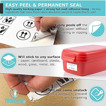 Triplast 100 x Multipurpose A4 Label Sheets - 32 Labels Per Sheet (49 x 30mm Each) - Easy Peel White Labels for Inkjet & Laser Printer - Address Labels, Shipping Labels, File Labels, DIY Stickers