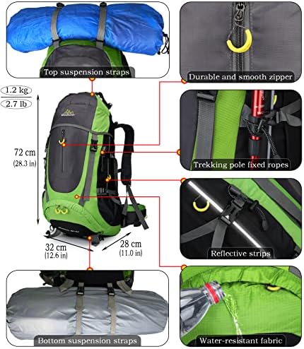 Doshwin 70L Backpack Trekking Camping Travel Hiking Large Rucksack for Men Women