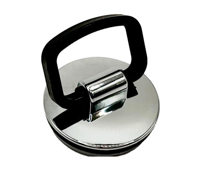 Bath OR Kitchen Sink Chrome Effect Plastic Plug with Easy Grip Handle 44mm Diameter