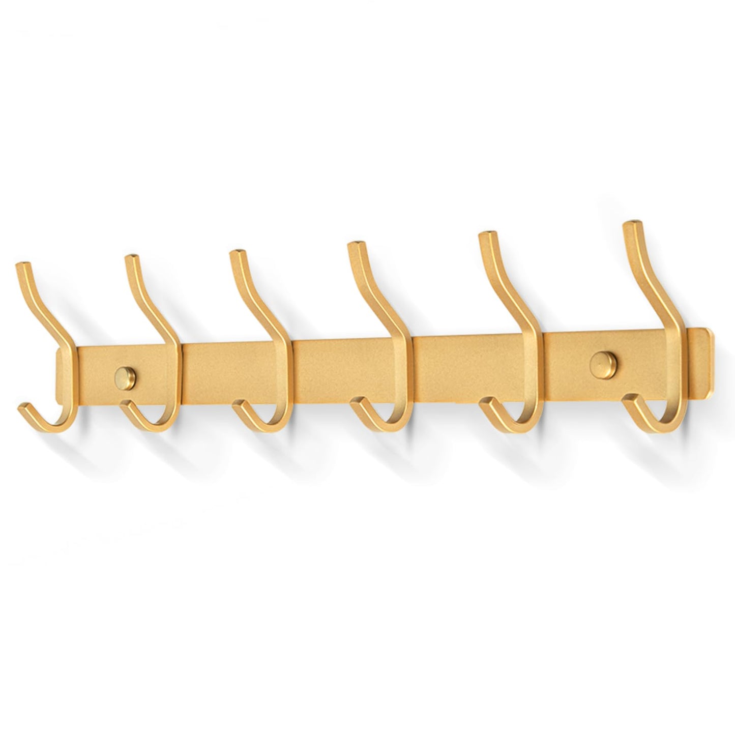 MEIJO Coat Hooks Wall Mounted, Coat Rack Wall Mounted Stainless Steel with 6 Hooks Heavy Duty Coat Hooks for Door, Bedroom, Bathroom, Kitchen