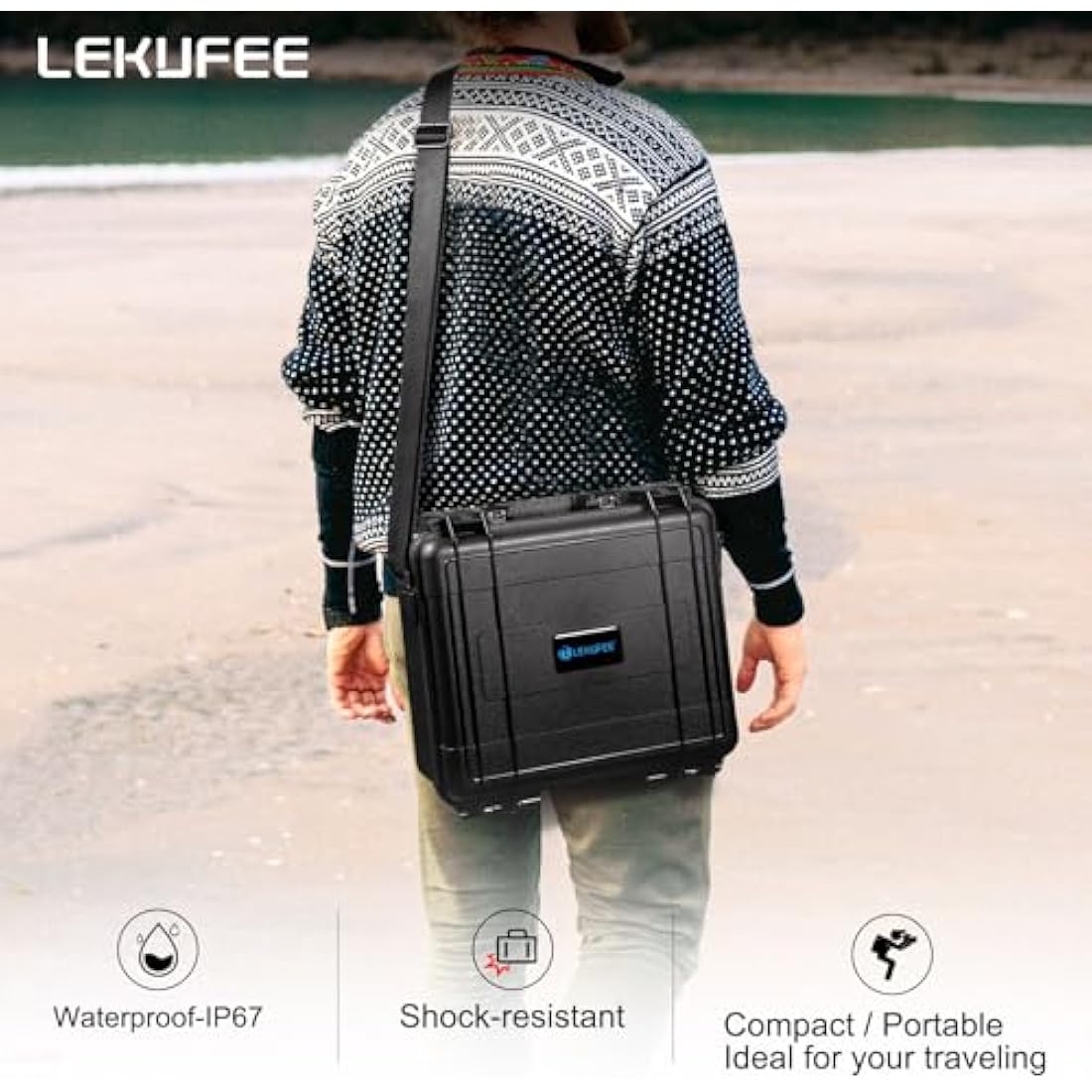 LEKUFEE Waterproof Hard Case for DJI Mini 4 Pro,DJI Mini 3 Pro,Mini 3 Drone,DJI RC 2/RC N2/N1,DJI Goggles 3(NOT for Goggles N3)/2/Integra,DJI RC Motion 2/3 and Accessories(Case Only)