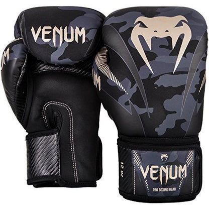 Venum, Impact Boxing Gloves, Unisex Adult, 14 Oz, Dark Camo/Sand