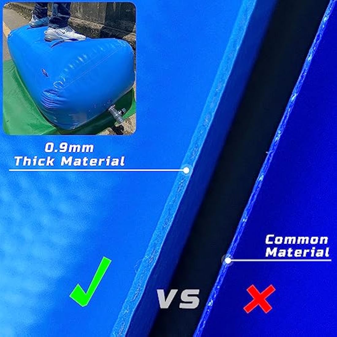 LTCANOPY 500L/132 Gallon Bubble Tank Large Collapsible Water Bag for Farmland Irrigation, Emergency Use
