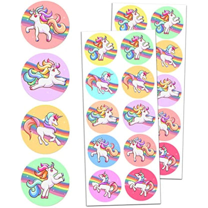 Unicorn Stickers Set - 10 Designs, 20 Sheets, 200 Stickers