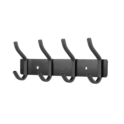 MEIJO Coat Hooks Wall Mounted, Coat Rack Wall Mounted Stainless Steel with 4 Hooks Heavy Duty Coat Hooks for Door, Bedroom, Bathroom, Kitchen