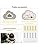 AOEH LED Cloud Lamp Dimmable Kindergarten Ceiling Light with Remote Control, White 26W Wood Children's Ceiling Light for Kids Room, Girls & Boy Bedroom, Nursery, 50cm