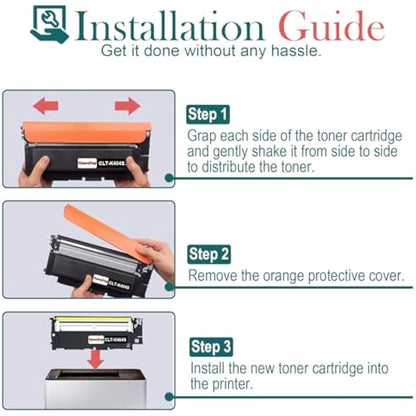 HenceBuy CLT-P404C P404C Toner Cartridge 4 Pack for Samsung CLT-K404S CLT-C404S CLT-M404S CLT-Y404S Replacement for Xpress SL C430 C430W C480 C480W C480FN C480FW Printer (Black Cyan Magenta Yellow)