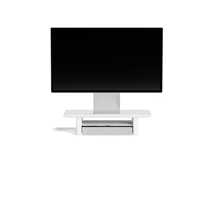 Raico Desk Shelf Setup Monitor Stand Riser Wooden Desk Organiser - White, Small | 47cm