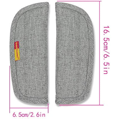 3 Piece Baby Stroller Car Seat Strap Covers & Crotch pad Universal Soft Seat Belt Cushion for Newborns Infants Kids (3 Pcs)
