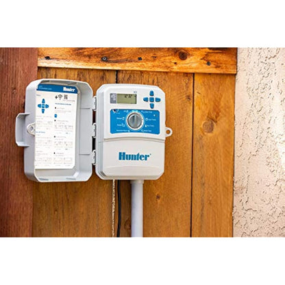 Hunter HUNTER X2 401-4 Stations Programmer, Compatible WiFi Wand Module, Self-Protected, Hydrawise Platform, ROAM X Remote Controls