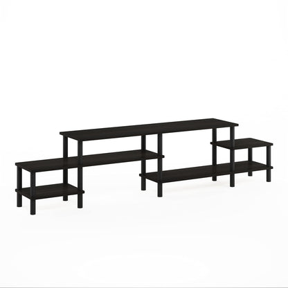 Furinno TURN-N-TUBE TV Stand, Grand Entertainment Center, TV Console for TV up to 55 Inch, for Living Room, Bedroom, Espresso