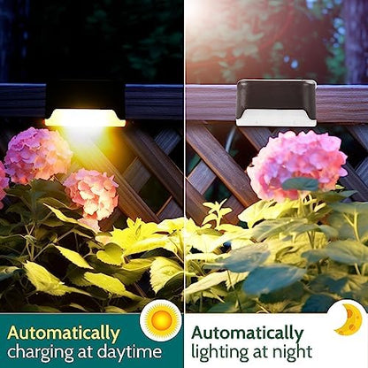 Solpex Solar Deck Lights, 20 Pack Solar Lights for Outdoor, Waterproof for Outdoor Stairs, Step, Fence, Yard, Patio, Pathway(Black Warm White)