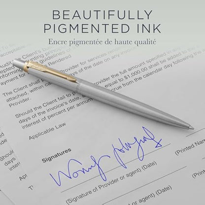 Parker Ballpoint Pen Refills | Medium Point | Blue QUINKflow Ink | 10 Count