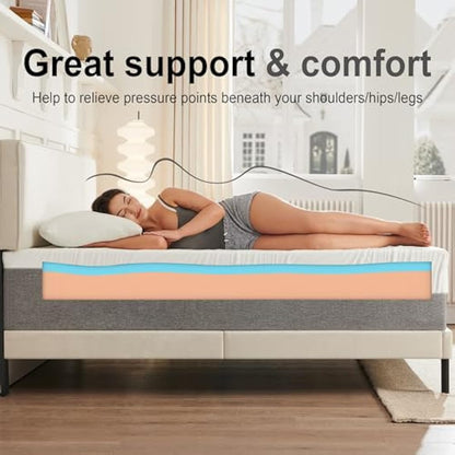 Twirest Single Mattress, Memory Foam Mattress, Medium Firm, Breathable Knitted, Soft and Skin Friendly Cloth, Mattress in a box (90x190x20cm)