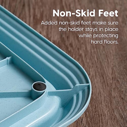 IRIS USA Pee Pad Holder, XL, Marking and Leg Lifting Dog Pad Holder, Foldable, Secured Latches, Non-Skid Rubber Feet, High Polish Finish for Easy Cleaning, Fits 23"x35" Pad or Larger, Blue