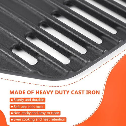 GFTIME 7644 32 x 21.6CM Cast Iron Cooking Grates Grid for Weber Q100 Q1000 Q1200 Q120 Series Gas Grill, Grates Replacement Parts for Weber 7644, 2