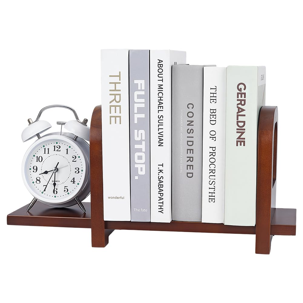 PH PandaHall Adjustable Desktop Bookshelf, Wooden Tabletop Book Organizer Desk Shelf Storage Rack Desktop Bookcase for Home Office Dorm Study Room