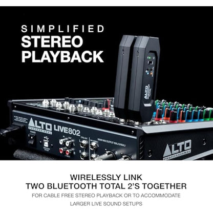 ALTO Bluetooth Total 2 XLR Equipped Rechargeable Bluetooth Receiver For Mixing Desk, Audio Mixer Setups and Active PA Systems