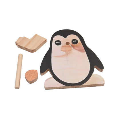 Tiardey Wood Eyeglass Stand Creative Animal Shape Glasses Holder Sunglasses Display Rack Office Decoration Desktop Glasses Holder -Penguin