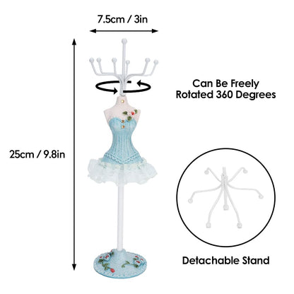 Jenngaoo Hanging Jewelry Organizer, Dress Display Stand Jewelry Tree, Earrings Rack Necklace Holder Decoration Supplies for Home Shop Salon(1)