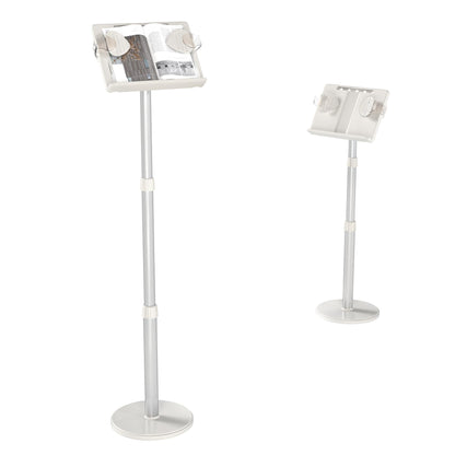 lesolar Lectern Podium Stand & Book Stand 2 in 1 Adjustable 63~130cm Portable Standing Desk Table Steady Book Stand with Paper Clips