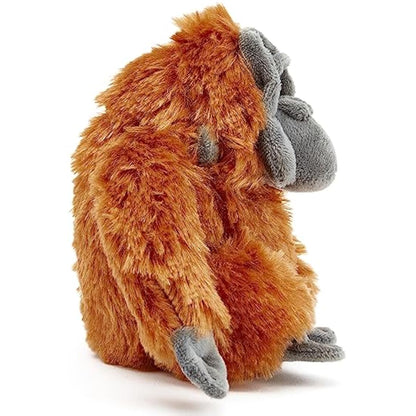 Zappi Co 100% Recycled Plush Orangutan Toy (22cm Width) Stuffed Soft Cuddly Eco Friendly animals Collection For New Born Child First kid