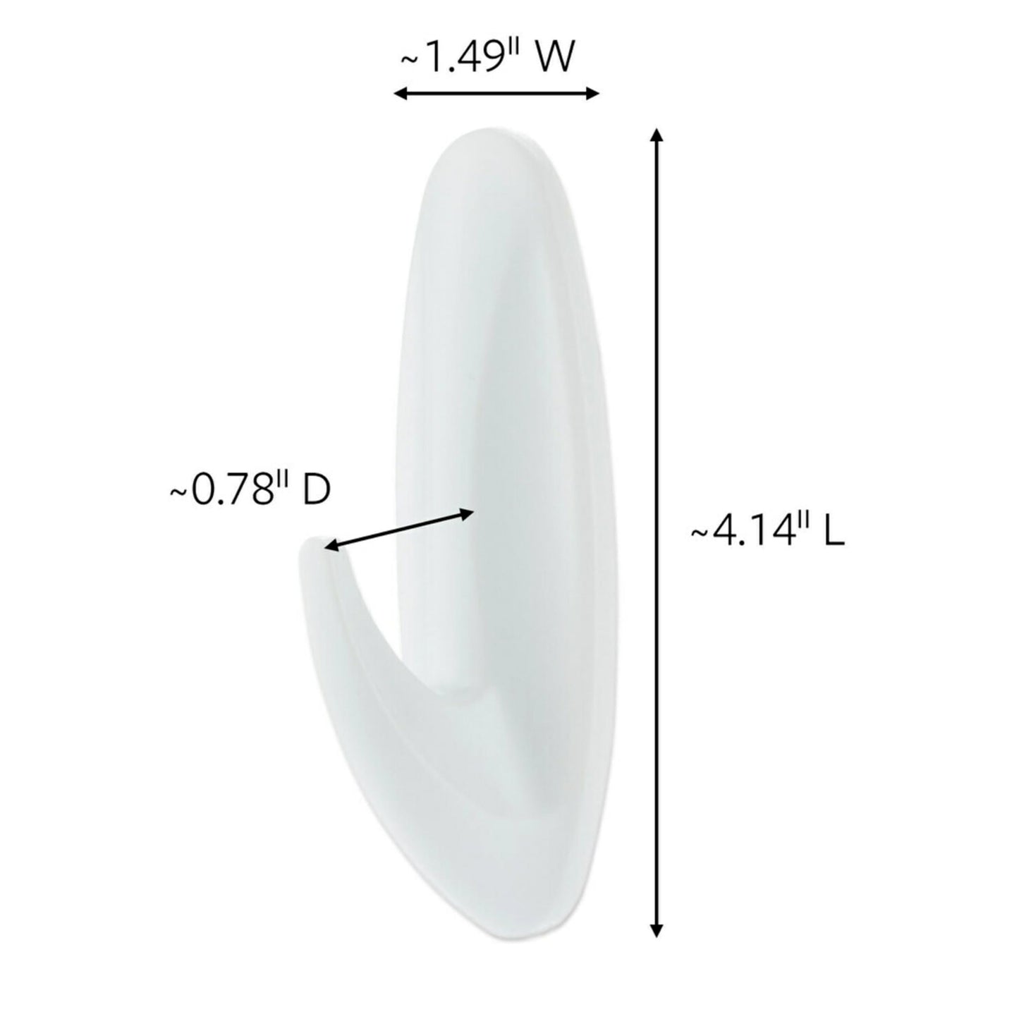 Command Bath Large Hooks, 1 Hook and 2 Water-Resistant Adhesive Strips