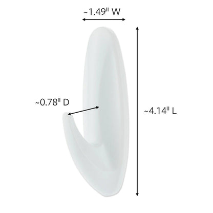 Command Bath Large Hooks, 1 Hook and 2 Water-Resistant Adhesive Strips