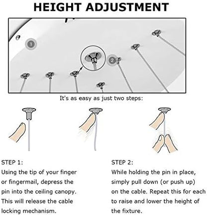 Modern LED Pendant Light, 3 Rings Collection White Paint, Adjustable Hanging Light Chandelier Contemporary Ceiling Light, Dimmable 2700K - 6500K, with Remote Control - 78W