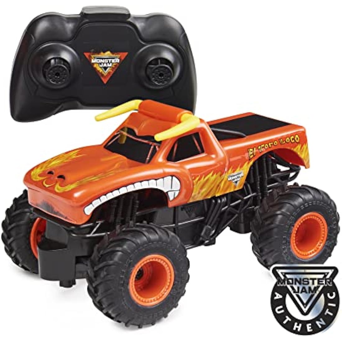 Monster Jam, Official El Toro Loco Remote Control Monster Truck, 1:24 Scale, 2.4 GHz, for Ages 4 and up