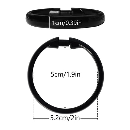 Shower Curtain Rings Plastic Curtain O Rings Hook Hanger Bath Drape Loop Clip Glide 12 Pack (O Rings Black)