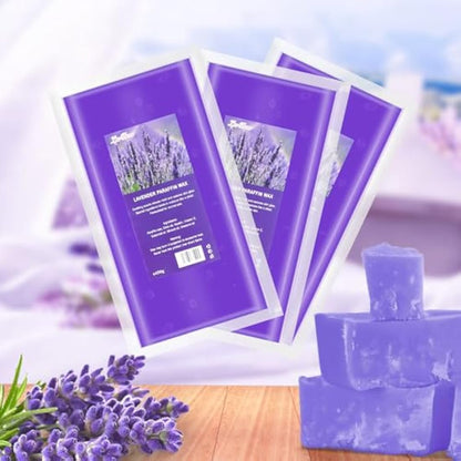 AYITOO Paraffin Wax Lavender 2700g, Paraffin Wax for Hands and Feet Aesthetic Treatments Moisturizing Deeply Hydrates, Paraffin Wax Block Set 450 x 6 pcs for Family, Elderly