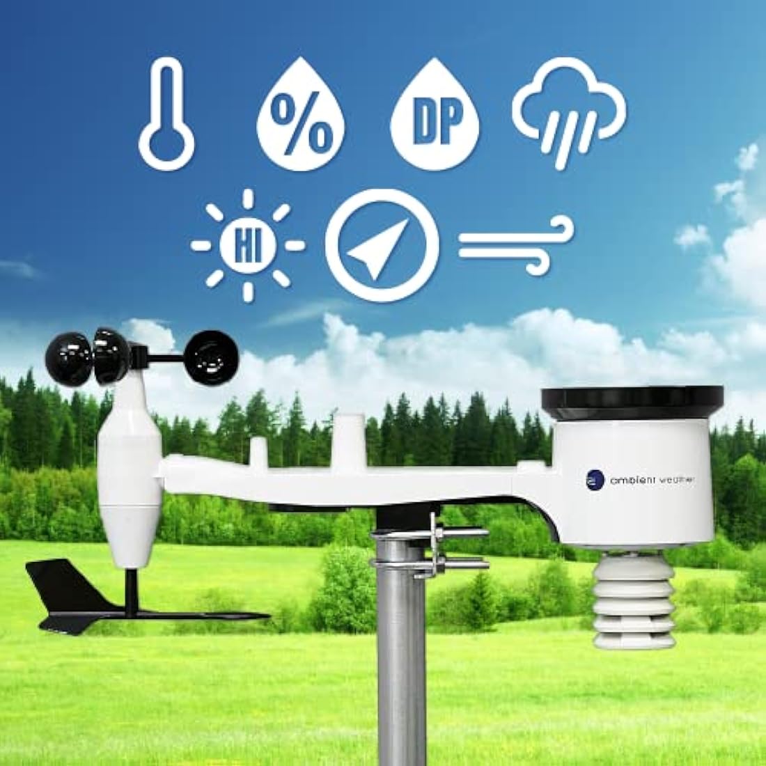 Ambient Weather WS-1965 WiFi Weather Station with Remote Monitoring and Network Access Ambient Weather