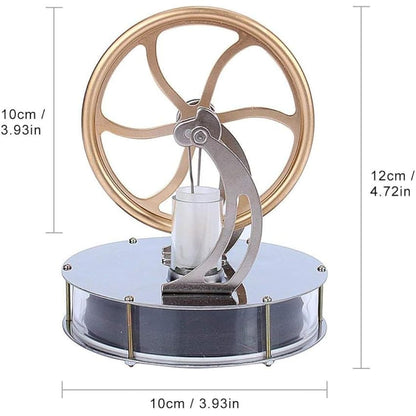Regun Low Temperature Stirling Engine Model, Steam Heat Electricity Generator Machine Education Model Toy, for Kids Craft Ornament, Birthday, New Year Gift, Education Model DIY Kit