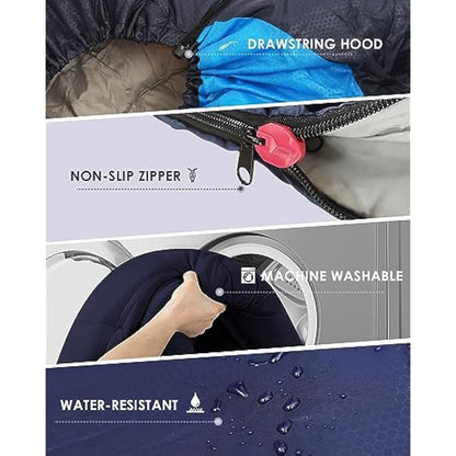 Sleeping Bags for Adults Backpacking Lightweight Waterproof- Cold Weather Sleeping Bag for Girls Boys Mens for Warm Camping Hiking Outdoor Travel Hunting with Compression Bags