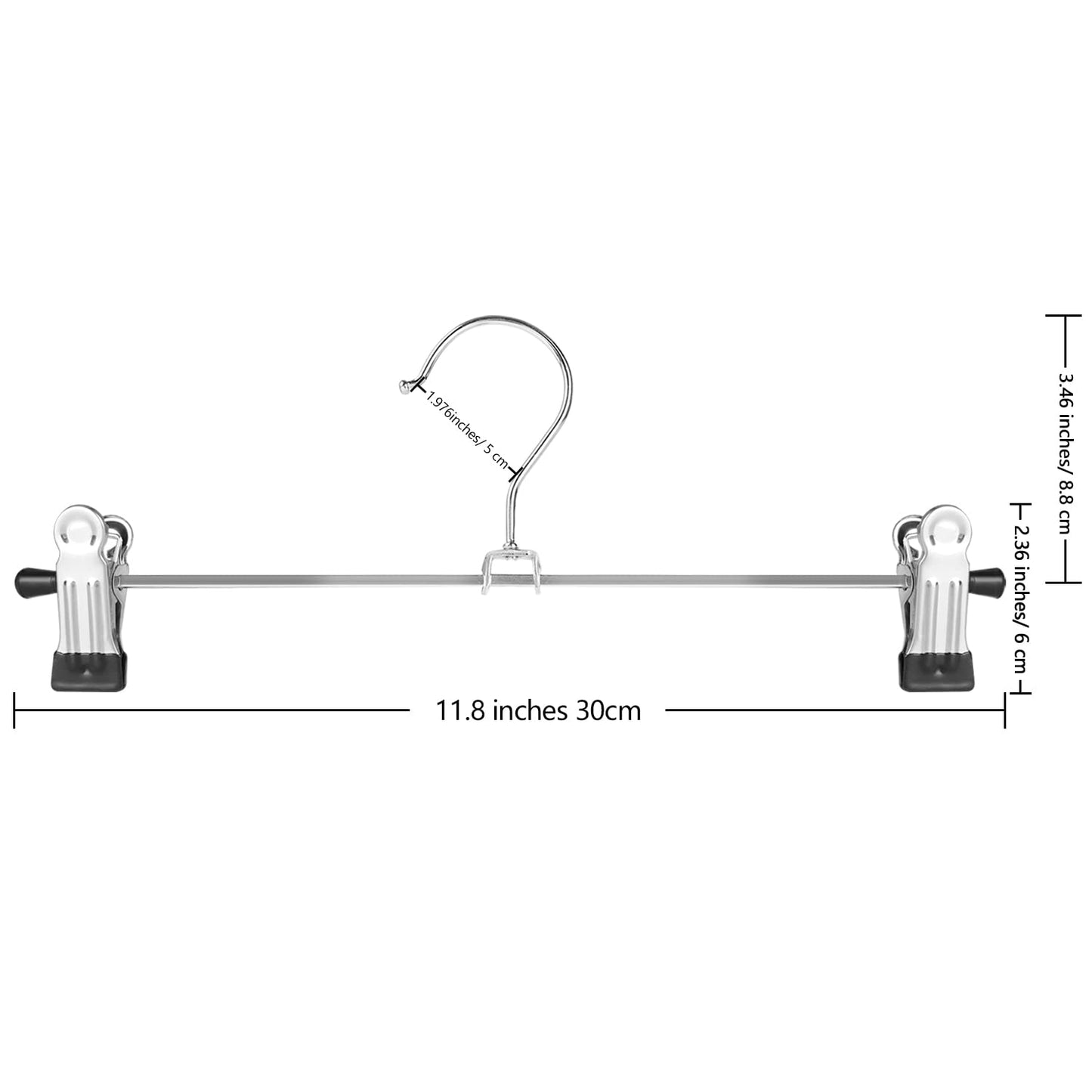 NORTHERN BROTHERS Pants-Hangers-50PCS-Skirt-Hangers-Pant-Hangers-with Clips Slack Hangers Pants Trouser Hangers Clothes Hangers for Pants