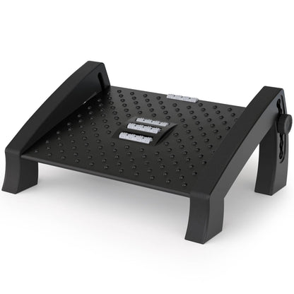 ACROPAQ Ergonomic Footrest - Ergonomic Footrest with 6 Adjustable Heights and Relaxing Massager for Ultimate Comfort - AF005