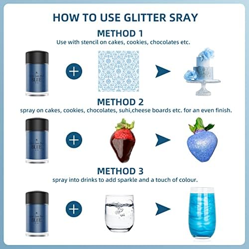 Luster Dust Edible Set - 12 Colours Food Grade Edible Shimmer Dust Powder for Cake Decorating, Baking, Drinks, Fondant, Icing - Edible Glitter Metallic Dusting Powder for Candy, Cookie,Paint - 5g Each
