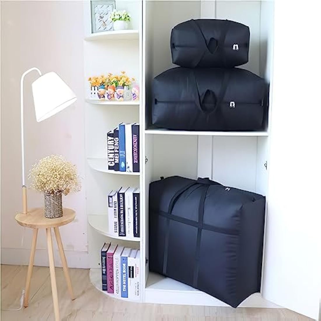 4 Pack 150L Large Moving Boxes Heavy Duty, Extra Large Storage Bags for Clothes,Strong Packing Boxes for Moving House,Duvet,Bedding,Underbed,Blankets