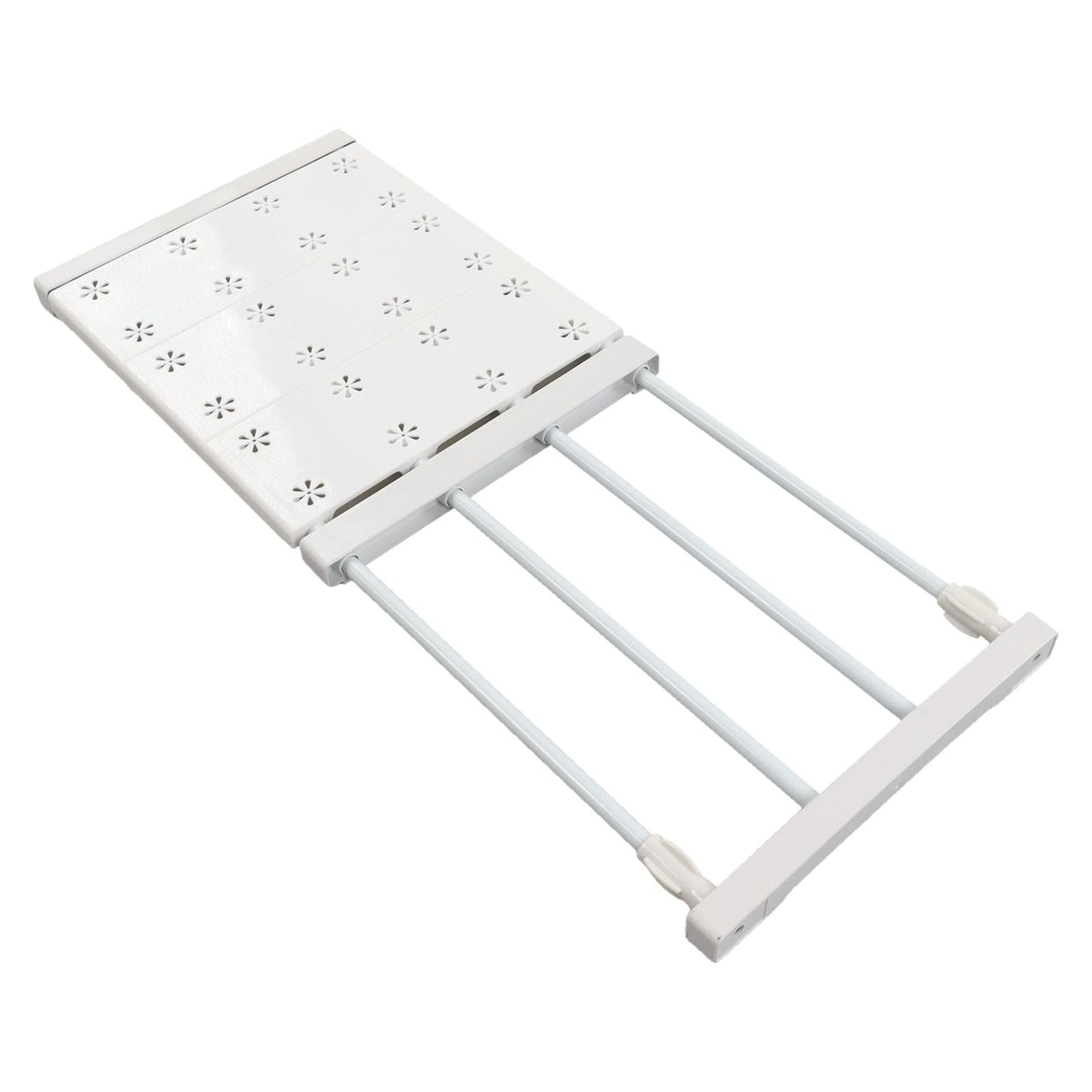 Metal Storage Rack Adjustable Organizer, Expandable Closet Tension Shelf Rod, Expandable Closet Tension Shelf Storage Rack for Cabinet Wardrobe