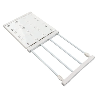 Metal Storage Rack Adjustable Organizer, Expandable Closet Tension Shelf Rod, Expandable Closet Tension Shelf Storage Rack for Cabinet Wardrobe