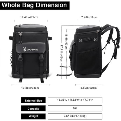 Vogshow 30L Cooler Bag Picnic Backpack Large Capacity Waterproof Cool Bag Rucksack Leakproof Insulated Backpack Cooler for Camping, Party, BBQ, Family Outdoor, Shopping, Beach, Fishing