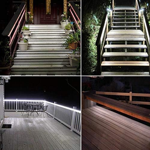 Outdoor Solar LED Strip Lights Cool White, Powered Flexible Waterproof Rope Lights, 8 Modes 180 for Garden Porch Gazebo Pathway Patio Umbrella Outside Xmas Window Edge Decor