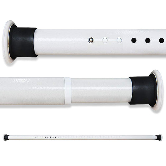 Extendable Shower Curtain Rod No Drilling Telescopic Curtain Poles Wardrobe Clothes Rail Carbon Steel 70-110CM White Adjustable Spring Tension Rod For