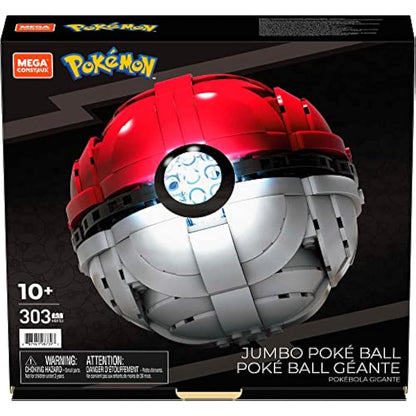 MEGA Pokémon Toy Building Set 5-inch Build and Display Jumbo Poké Ball Collectibe, Lights Up, HBF53